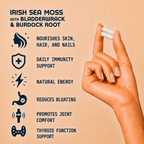 Organic Irish Sea Moss With Bladderwrack and Burdock Root