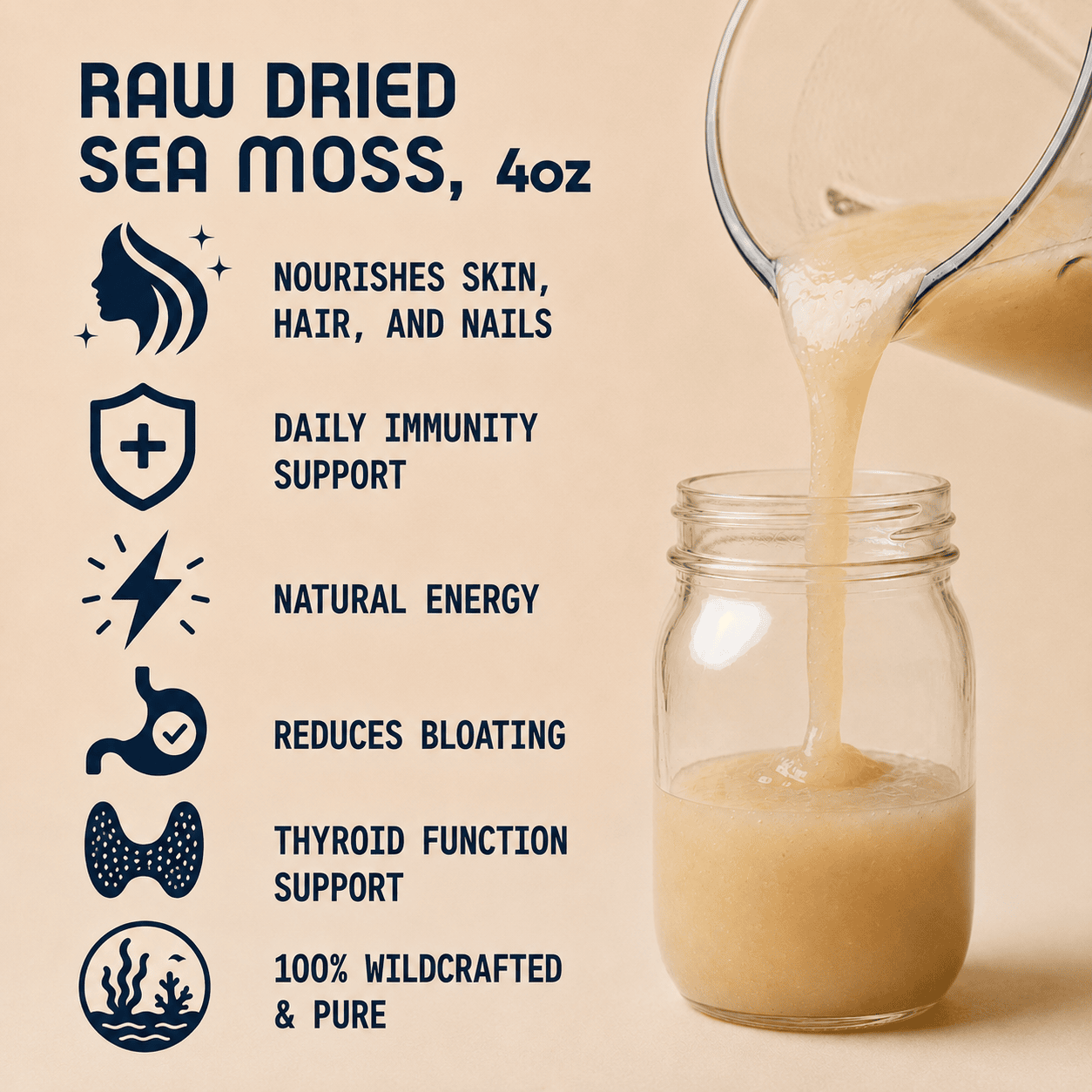 Raw Wildcrafted Sea Moss 4oz