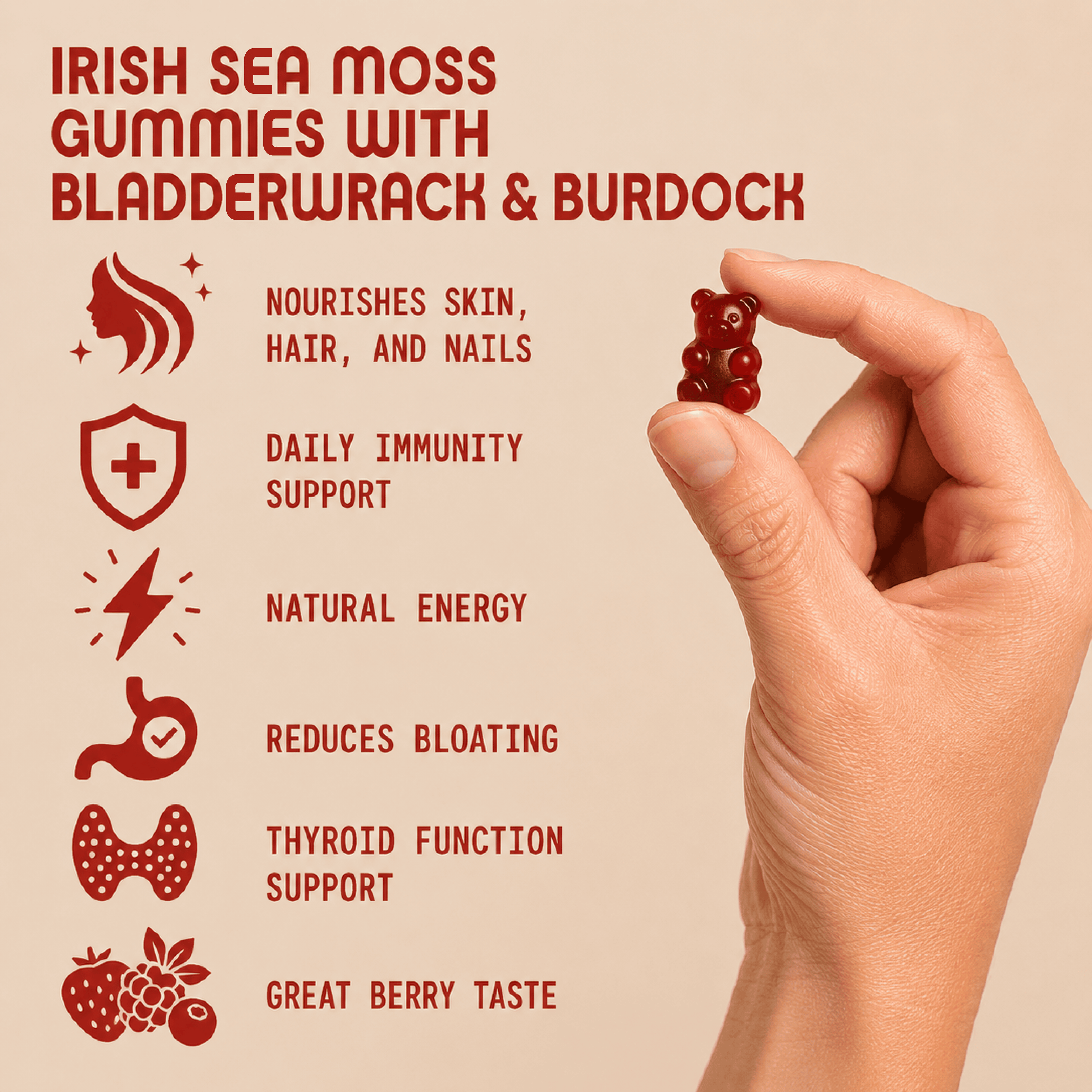 Irish Sea Moss Gummies With Bladderwrack & Burdock