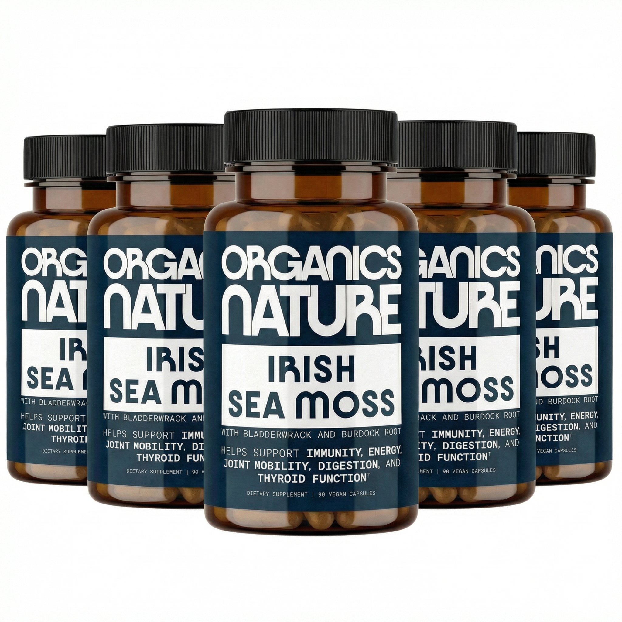 Sea Moss With Bladderwrack & Burdock Root - 5 Bottles